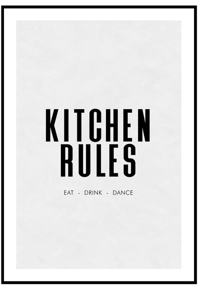 Kitchen Rules Wall Art