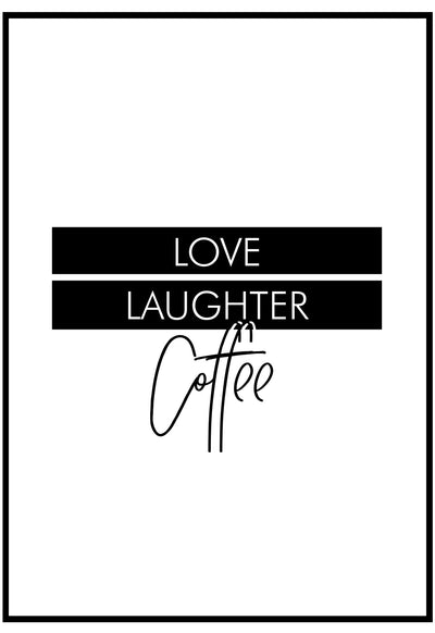 Love Laughter Coffee Wall Art