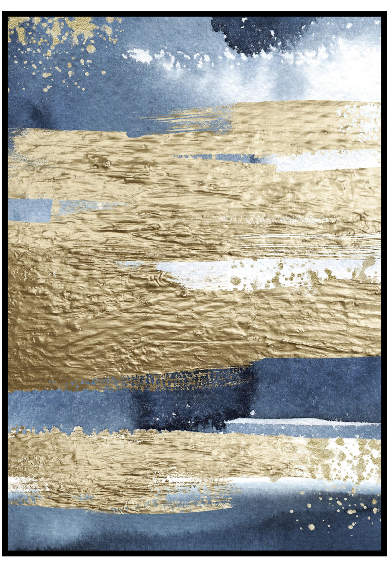 Blue And Gold Wall Art