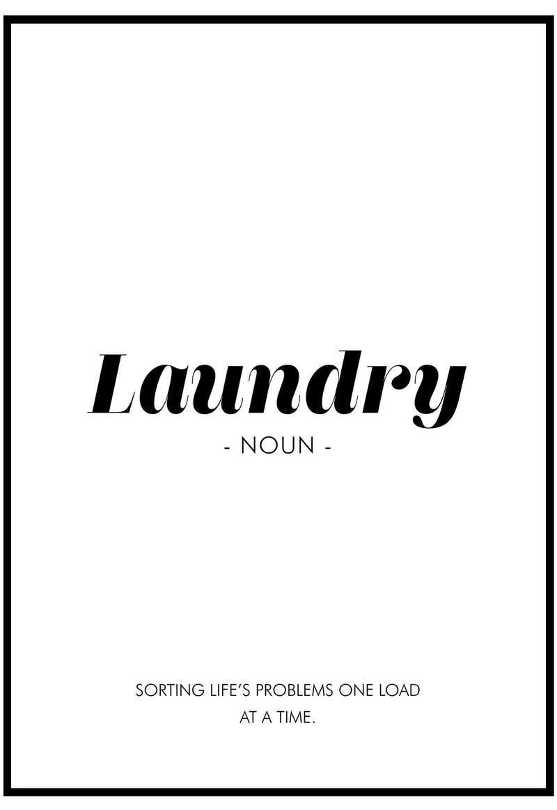 Laundry Definition Wall Art