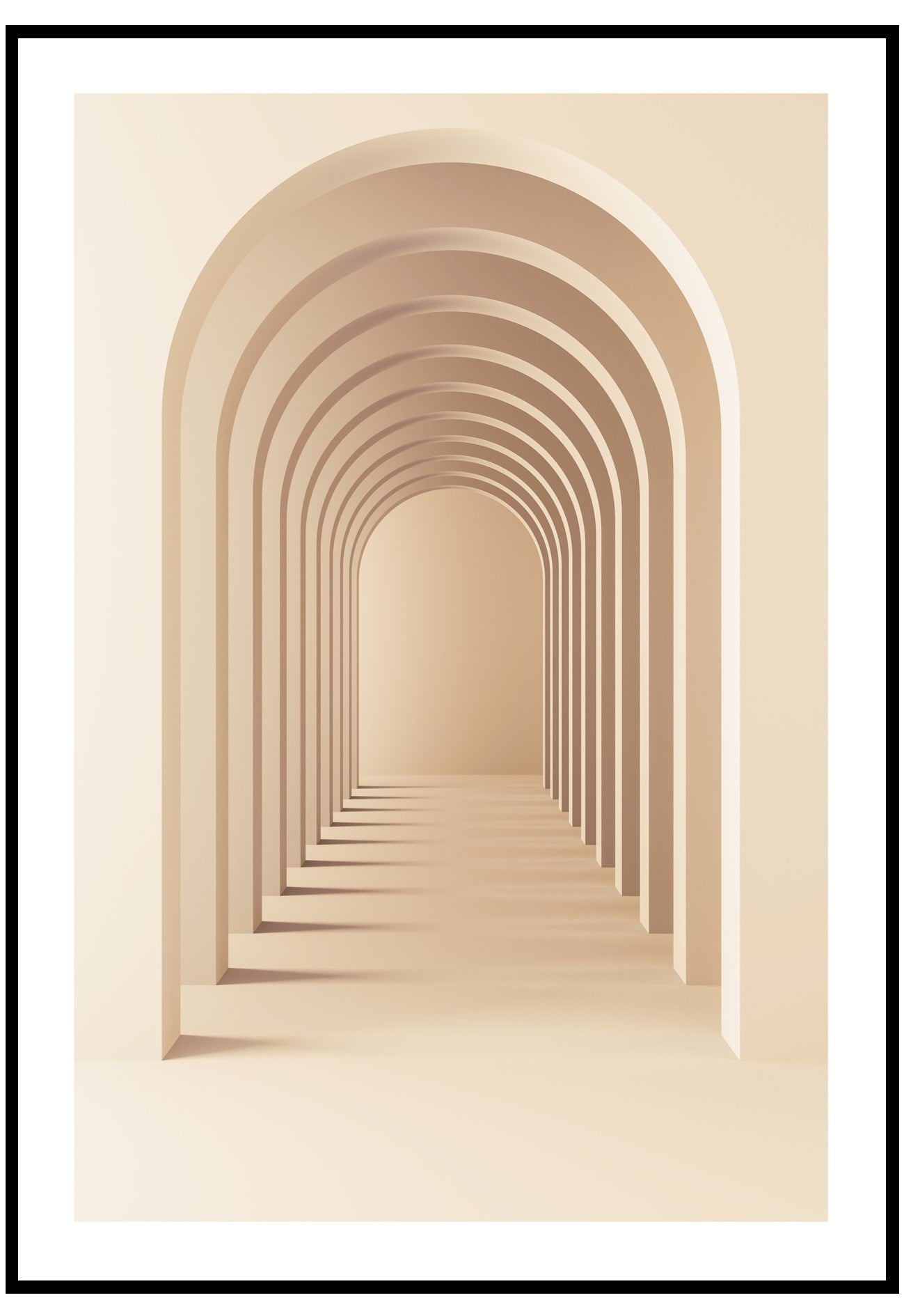 Beige Tunnel Wall Art