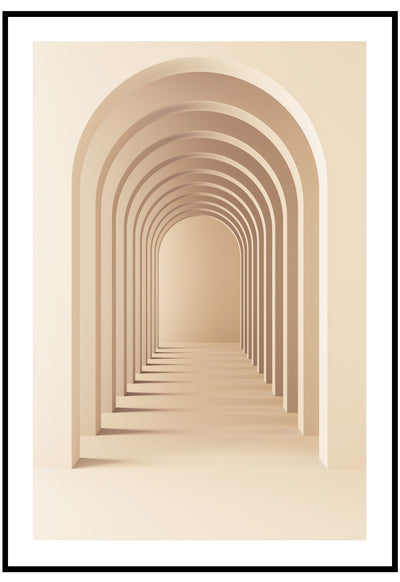 Beige Tunnel Wall Art