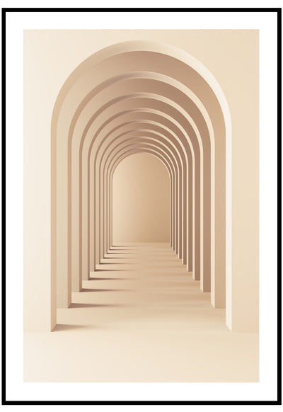 Beige Tunnel Wall Art