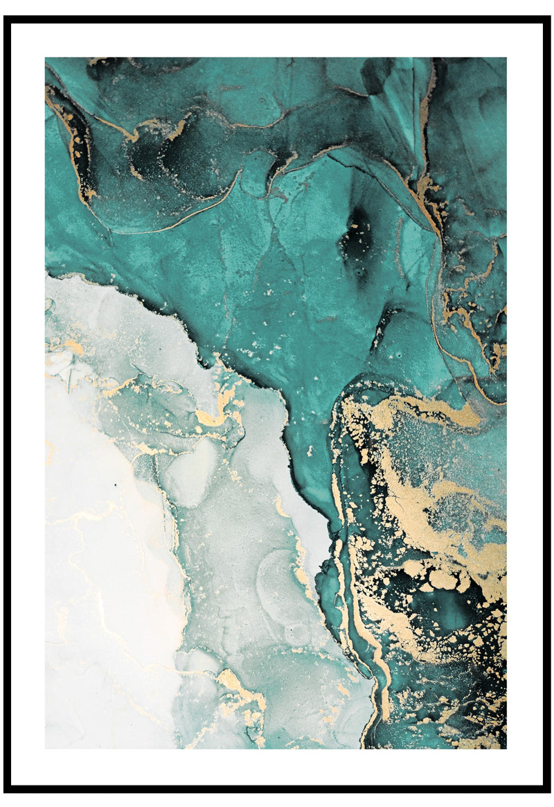 Watercolour Turquoise Wall Art