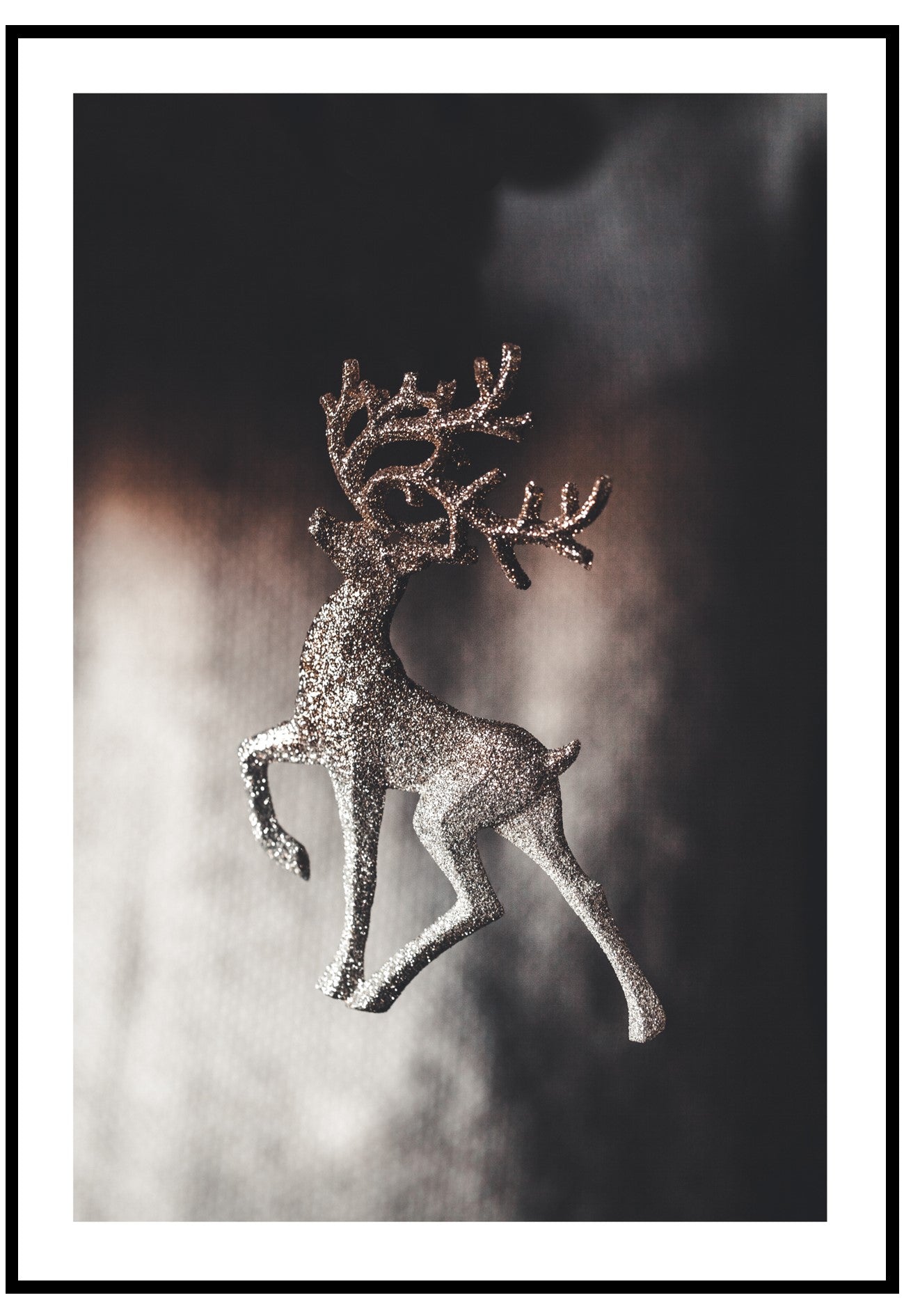 glitter reindeer wall art