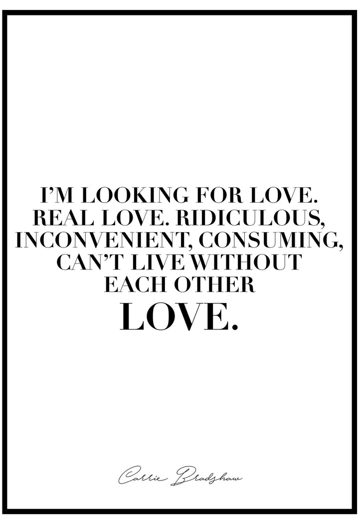 I'm Looking For Love Wall Art
