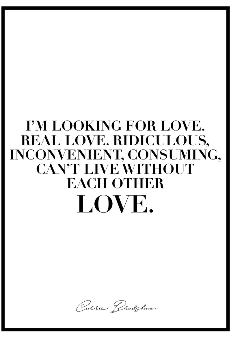 I'm Looking For Love Wall Art