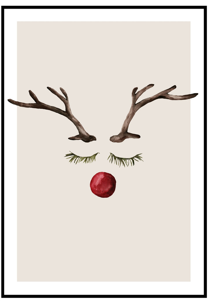 reindeer face wall art