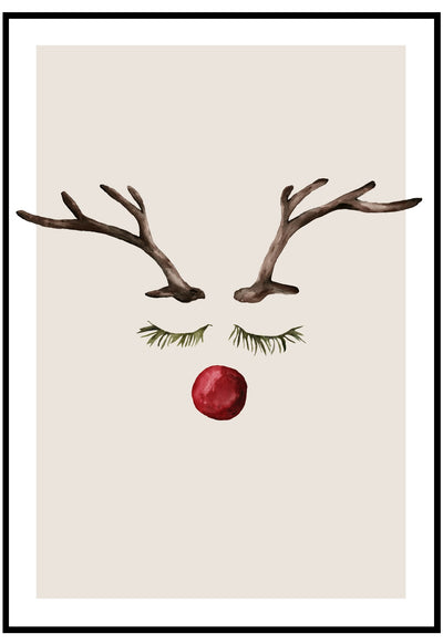 reindeer face wall art