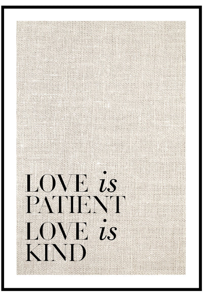 Love Is Patient Wall Art