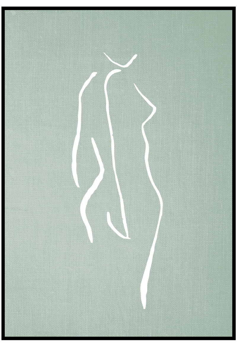 Body On Green Wall Art