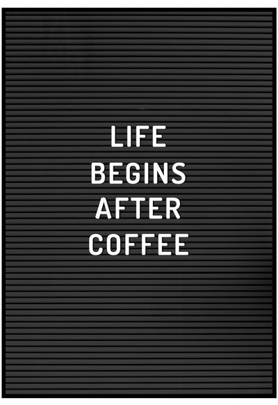 Life Begins After Coffee Wall Art