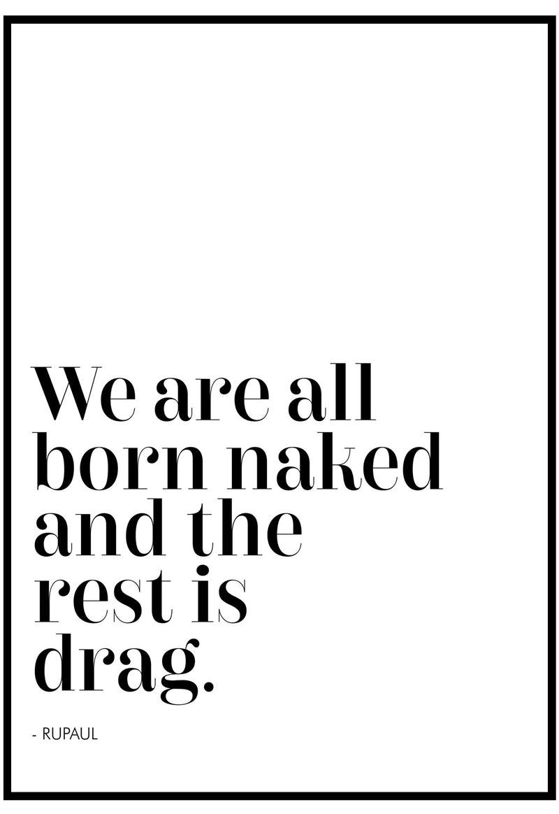 We Are All Born Naked Wall Art