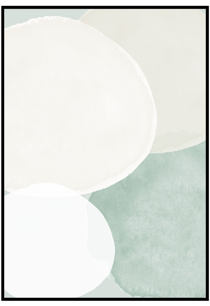 Green Tone Circles Wall Art