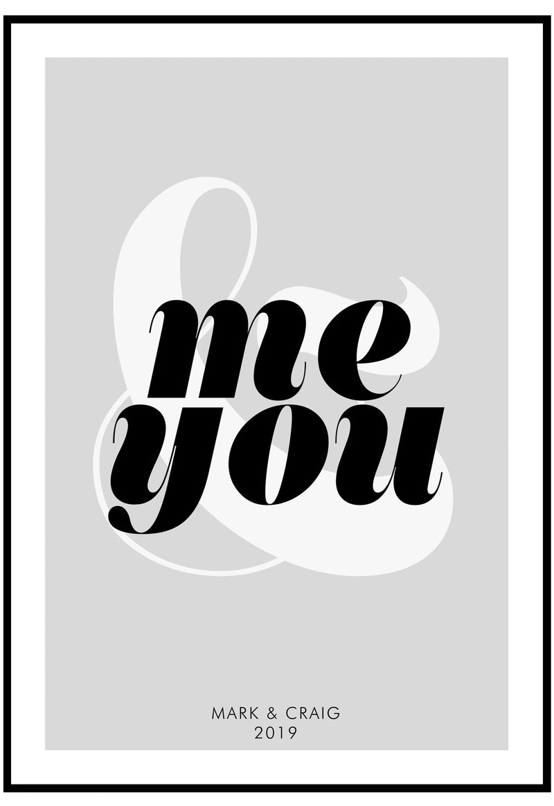 Personalised You & Me Wall Art