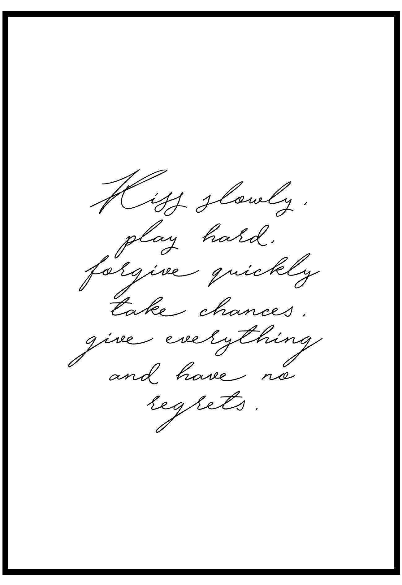 Kiss Slowly Wall Art