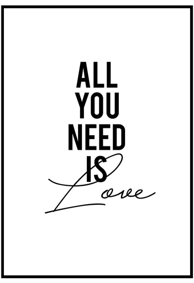 All You Need Is Love Wall Art