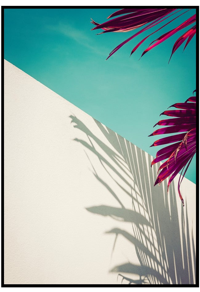 purple palm tree wall art