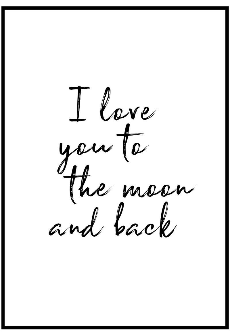 i love you to the moon and back wall art