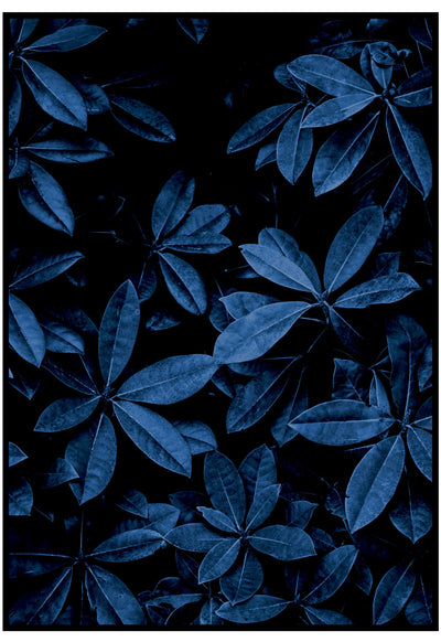 blue leaves wall art