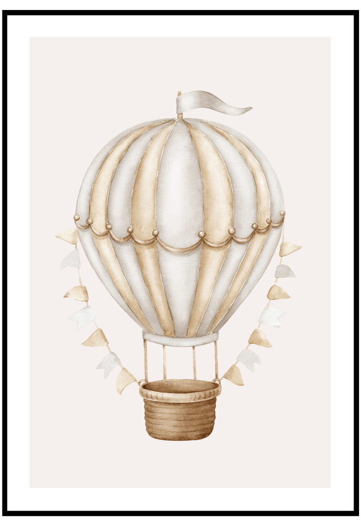 Watercolour balloon wall art