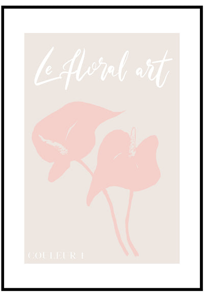 le floral coleur wall art