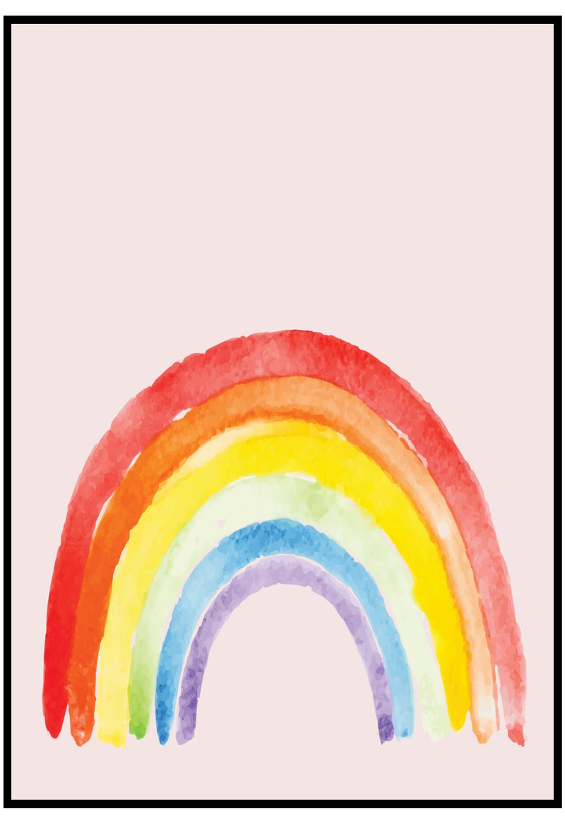 rainbow illustrated wall art