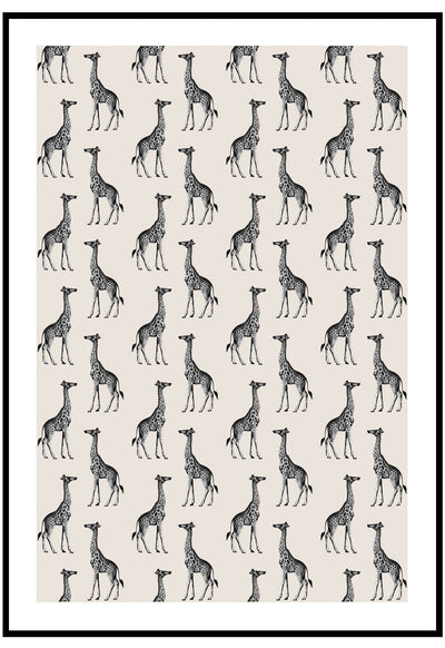 giraffe pattern wall art