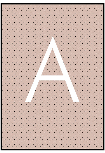 personalised polka dot letters wall art