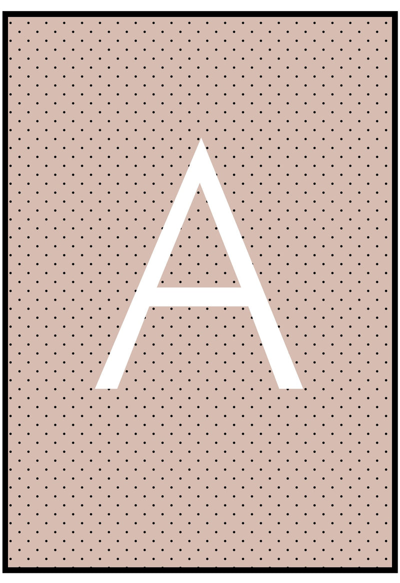 personalised polka dot letters wall art