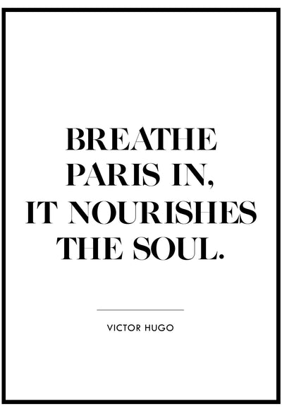 breathe paris wall art