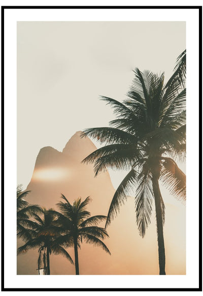 palm silhouette wall art