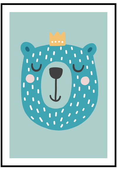 cute face illustrated wall art for kids