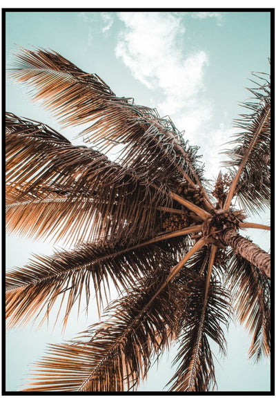 golden palm tree poster