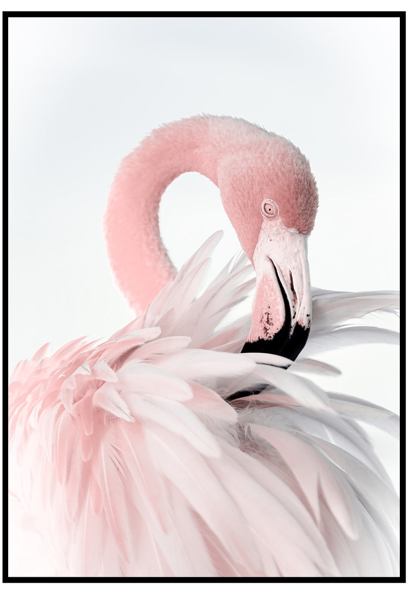 Flamingo Feathers Poster - Pretty Pink Kids Wall Art - Slay My Print