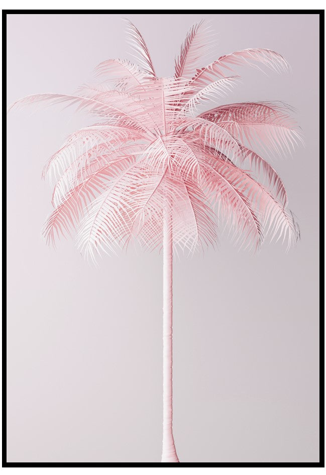 pink palm tree poster
