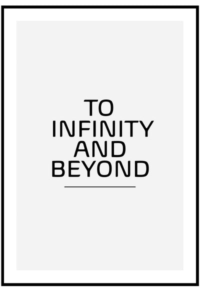 to infinity and beyond wall art