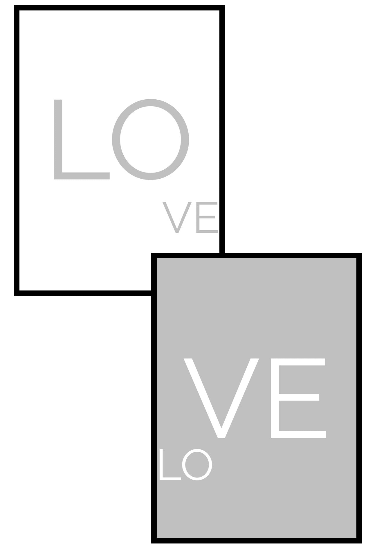 love wall art print set