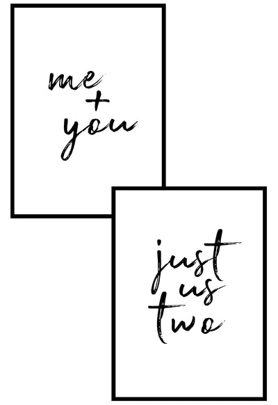 me and you just us two print set
