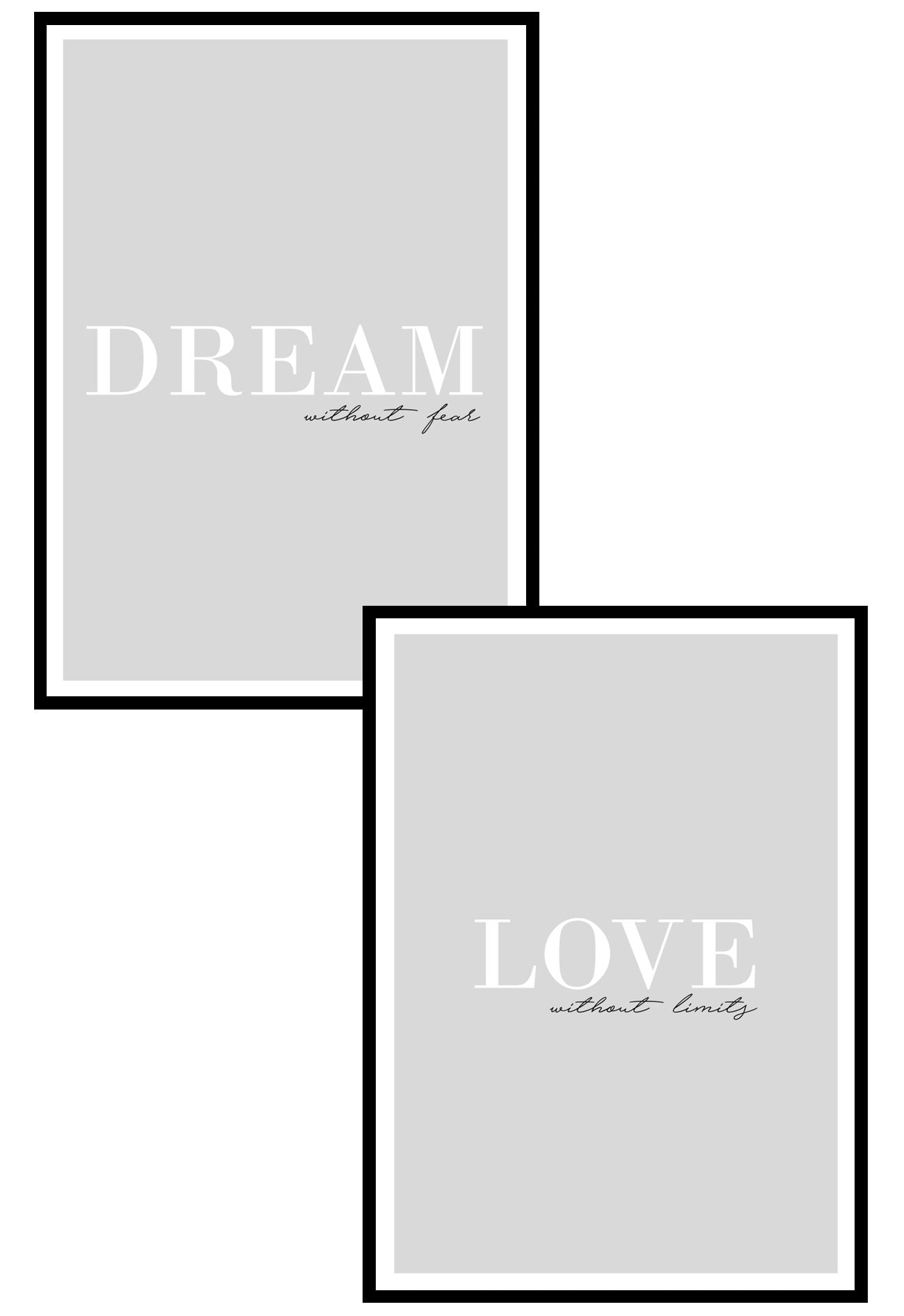 love without limits wall art print set