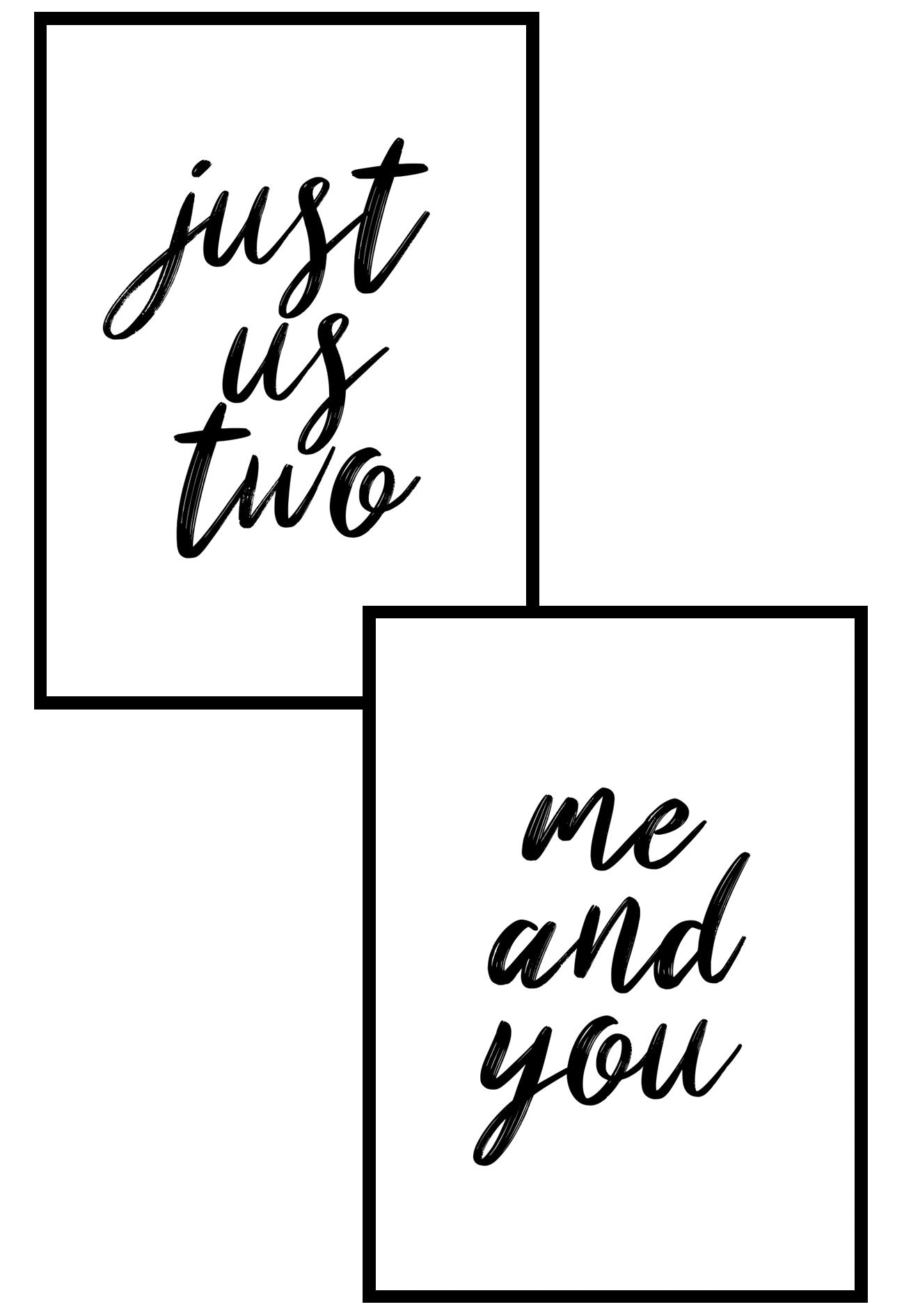 just us two wall art print set