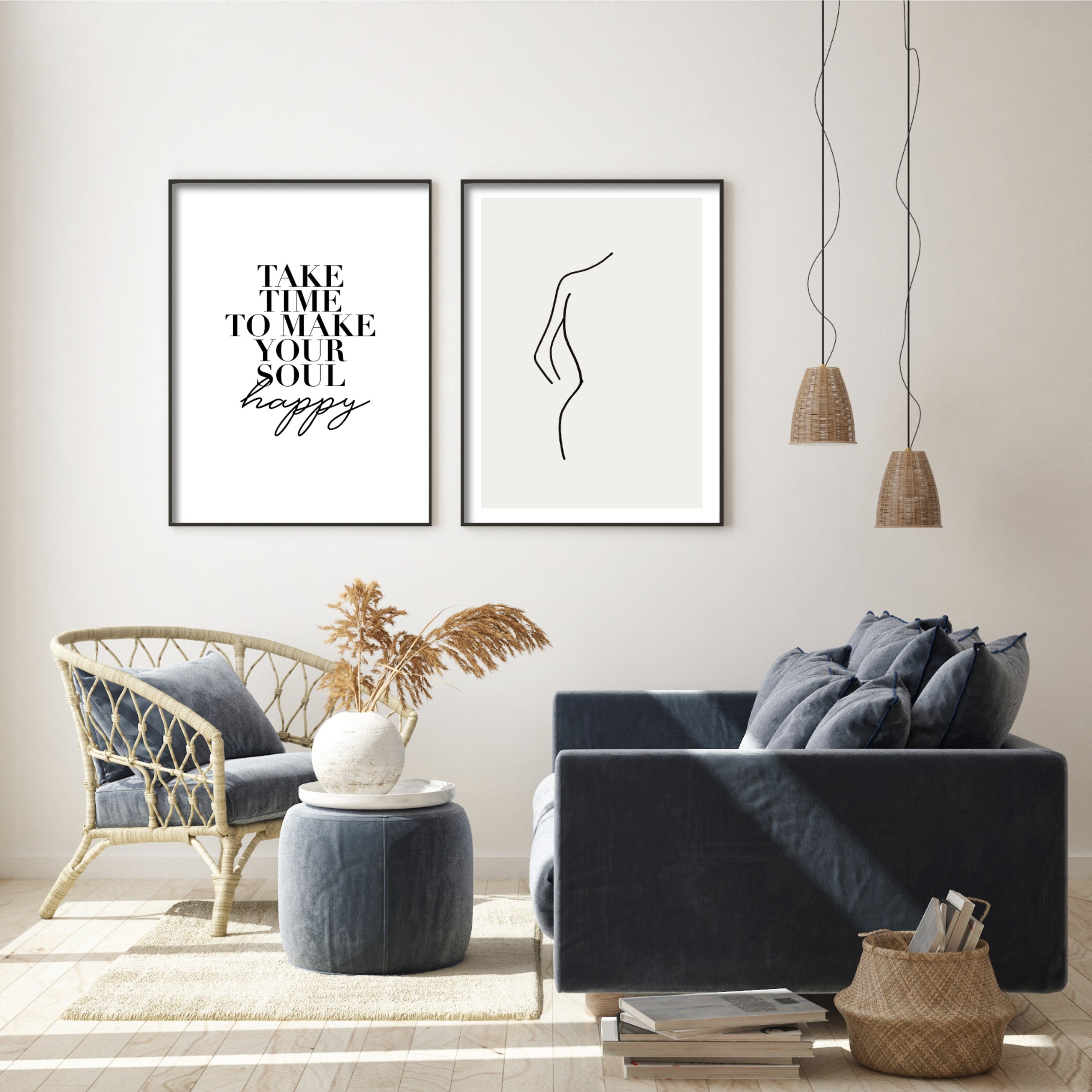 Print poster wall art take time to make your soul happy
