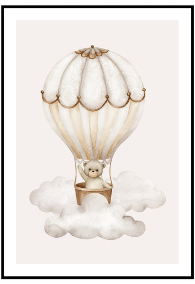bear in the clouds wall art
